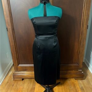 Vintage Blondie Nites Strapless Satin Dress | Y2K Formal | Size 13 | Made in USA